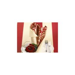 Slvnostn servtky Cascade bordo-krm, z netkanej textlie, 40x40cm, Mank_2